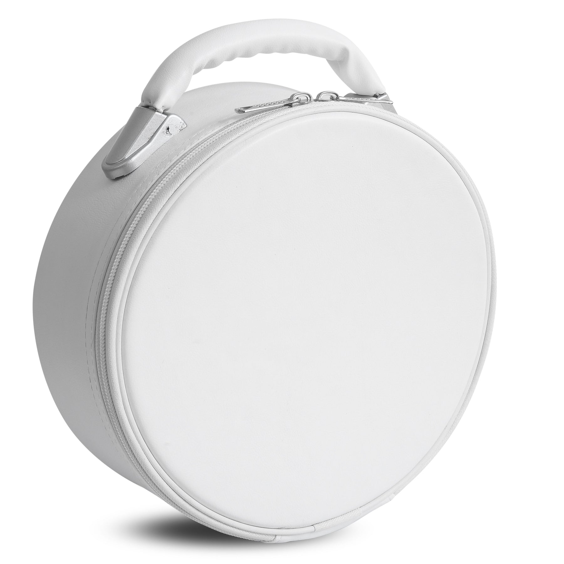 Masonic Crown Cap Case - Imitation White Leather With Solid Handle - Bricks Masons