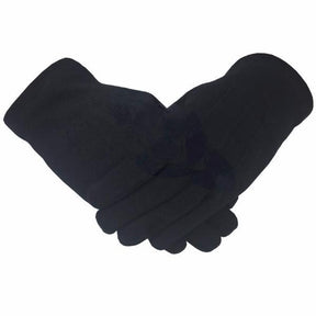 Masonic Gloves - Black Cotton - Bricks Masons