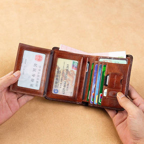 Widows Sons Wallet - GENUINE LEATHER With Credit Card Holder Brown - Bricks Masons