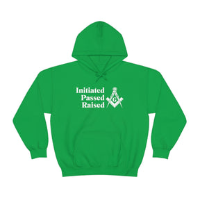 Master Mason Blue Lodge Hoodie - Initiated Passed Raised - Bricks Masons