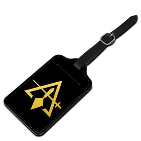 Council Luggage Tag - Black Leather - Bricks Masons