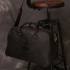 Knights Templar Travel Bag - (Dark Brown/Camel) - Bricks Masons