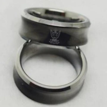 33rd Degree Scottish Rite Ring - Wings Up Black Concave Tungsten - Bricks Masons