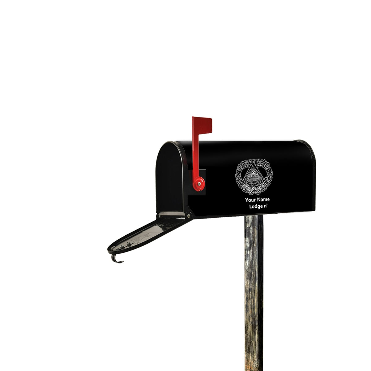 Grand Master Blue Lodge Mailbox Cover - Magnetic & Waterproof - Bricks Masons