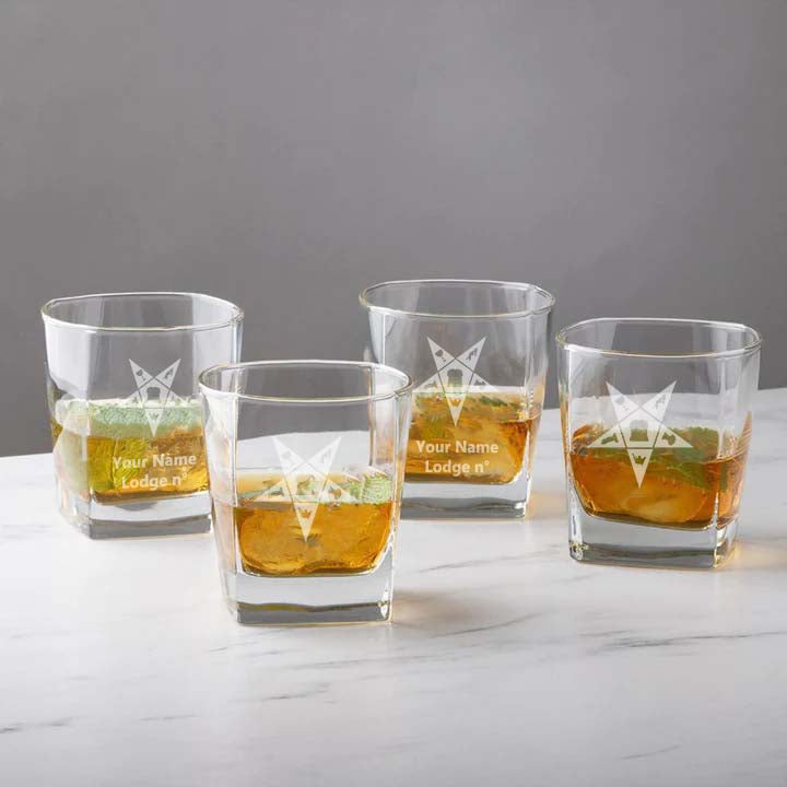 OES Whiskey Glass - 1 Piece - Bricks Masons