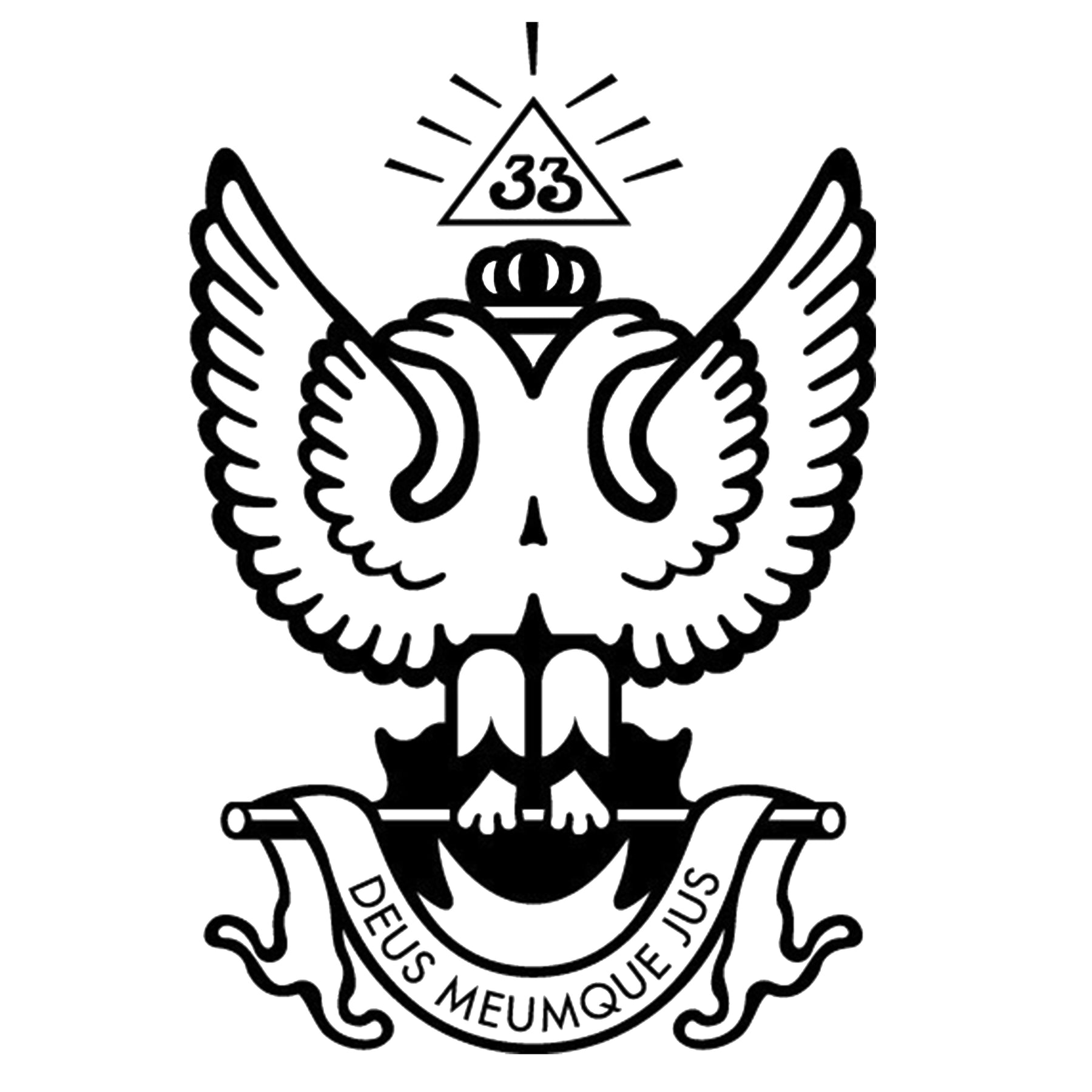 33rd Degree Scottish Rite Decanter - Wings Up 30 oz. - Bricks Masons