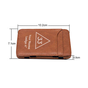 33rd Degree Scottish Rite Wallet - Black & Brown - Bricks Masons