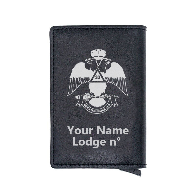 33rd Degree Scottish Rite Wallet - Wings Down Various Colors - Bricks Masons