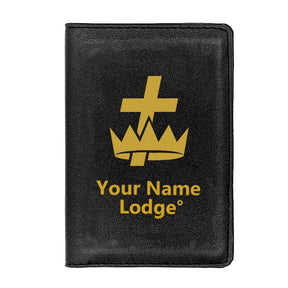 Knights Templar Commandery Wallet - Black & Brown - Bricks Masons