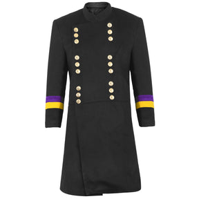 Past Commander Knights Templar Commandery Frock Coat - Black - Bricks Masons