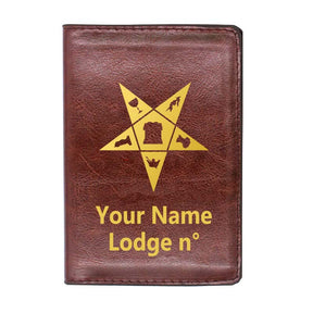 OES Wallet - Black & Brown - Bricks Masons