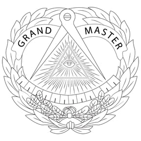 Grand Master Blue Lodge Necklace - Various Stainless Steel Colors - Bricks Masons