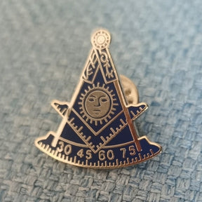 Past Master Blue Lodge Lapel Pin - Black & Blue - Bricks Masons