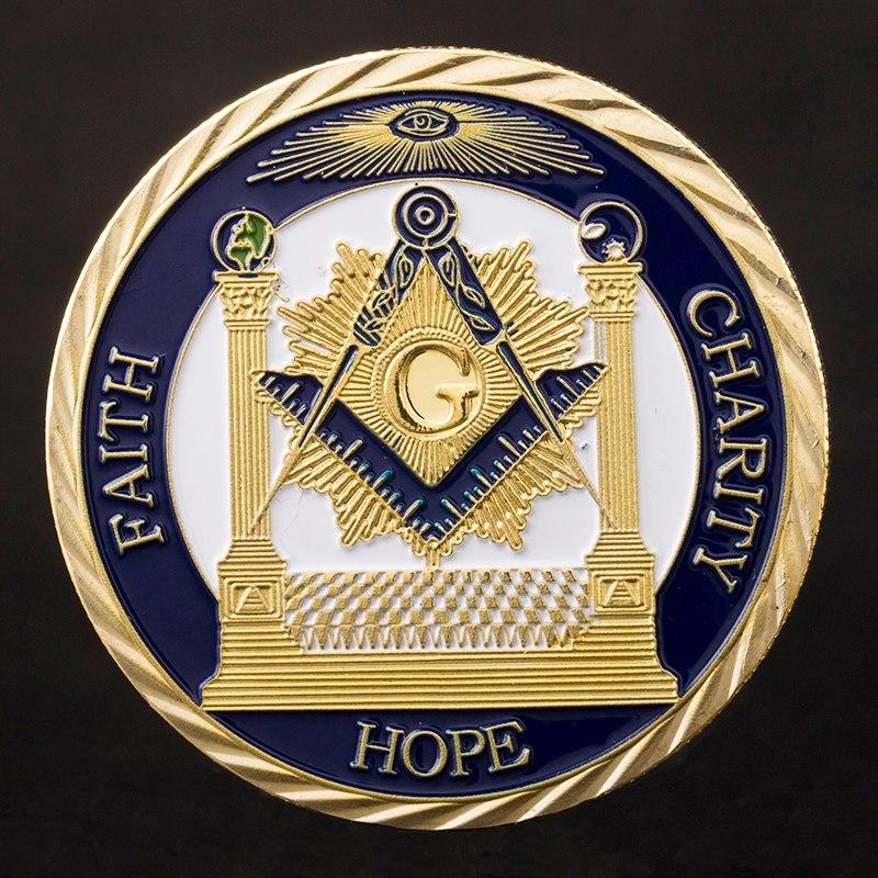 Faith Hope Charity Making Good Men Better Masonic Gold Coin - Bricks Masons