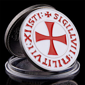 Knights Templar Commandery Coin - Silver Plated - Bricks Masons