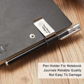 Grand Master Blue Lodge Pen Holder - Black & Brown Leather - Bricks Masons