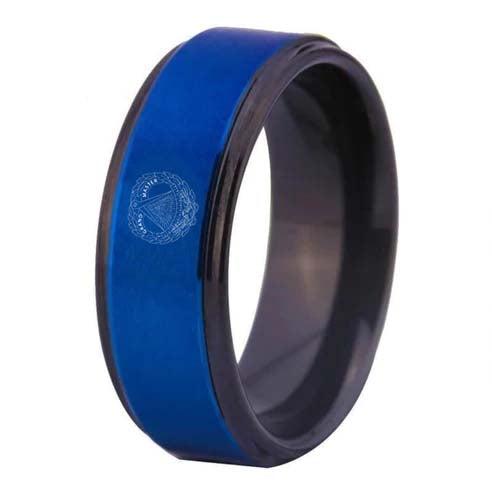 Grand Master Blue Lodge Ring - Blue Tungsten - Bricks Masons