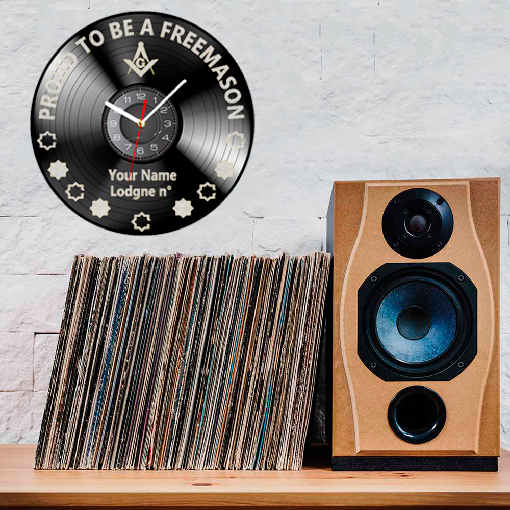 Master Mason Blue Lodge Clock - Vinyl Record - Bricks Masons