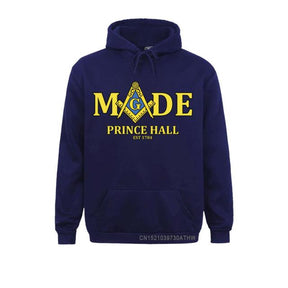 Master Mason Blue Lodge Hoodie - Made Mason Prince Hall Square and Compass G [Multiple Colors] - Bricks Masons