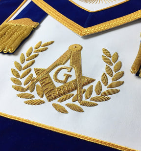 Master Mason Blue Lodge Regalia Set - Hand Embroidery - Bricks Masons
