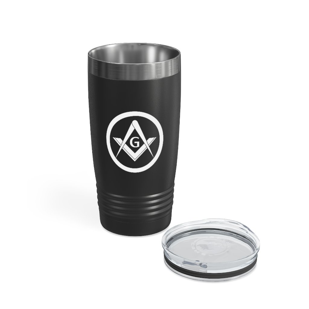 Master Mason Blue Lodge Ringneck Tumbler - 20oz Square & Compass G - Bricks Masons