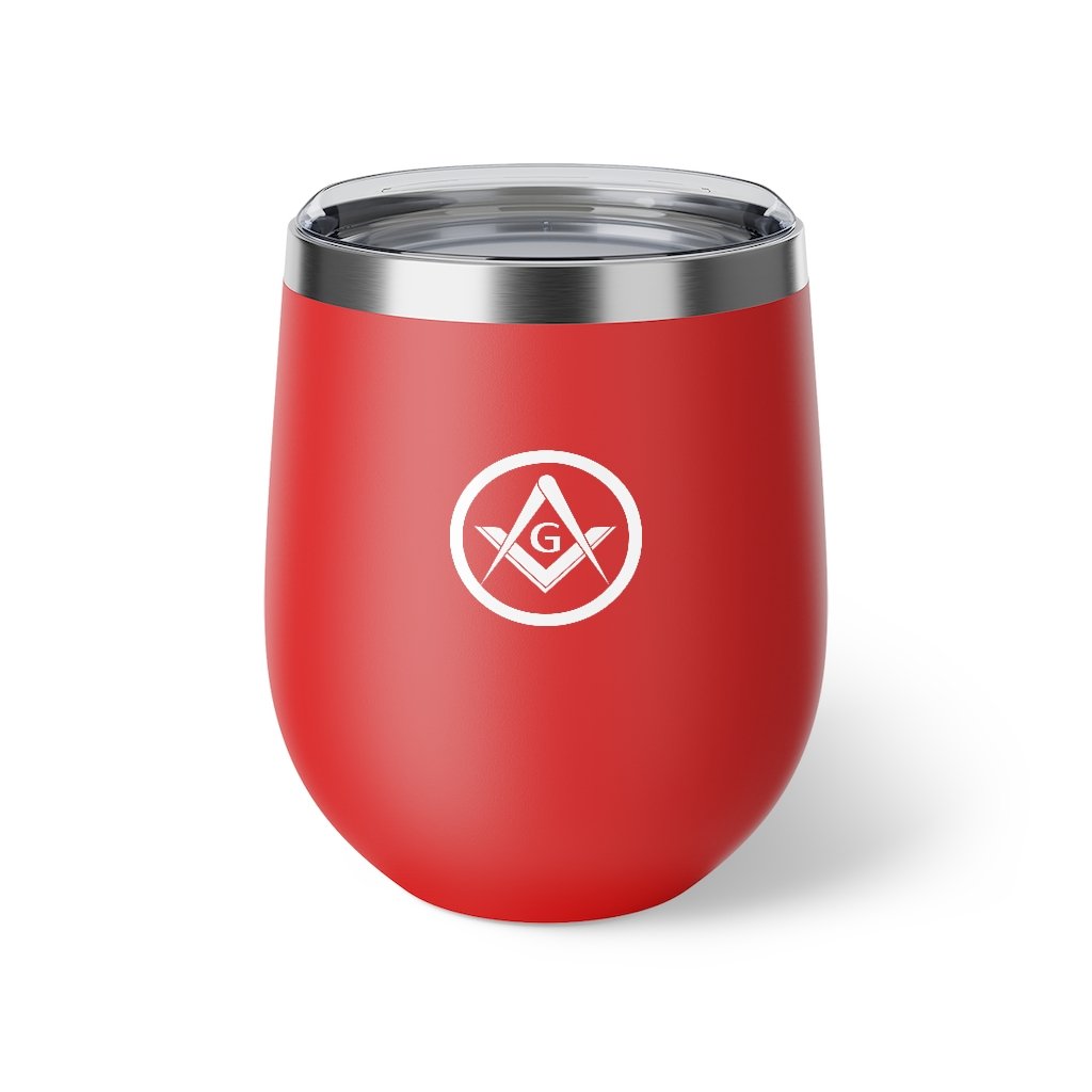 Master Mason Blue Lodge Vacuum Cup - Square & Compass G Various Colors - Bricks Masons