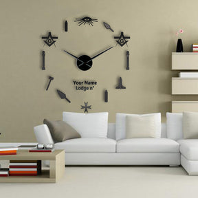 Order Of Malta Commandery Clock - Frameless Design - Bricks Masons