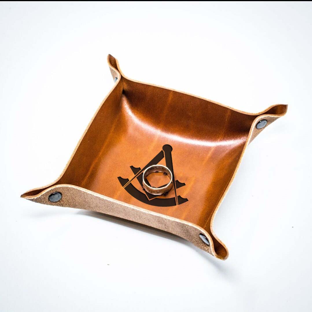 Past Master Blue Lodge Valet Tray - Various Colors - Bricks Masons