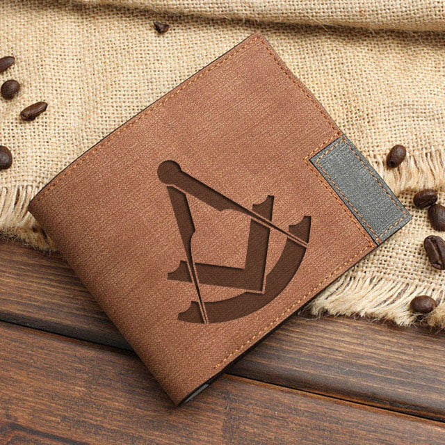 Past Master Blue Lodge Wallet - Leather Various Colors - Bricks Masons