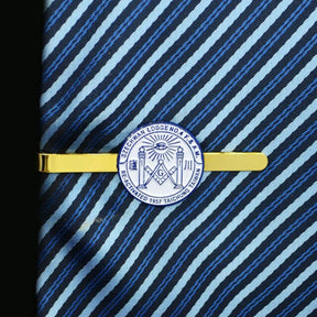 Master Mason Blue Lodge Tie Bar - Szechwan Lodge NO.4 - Bricks Masons