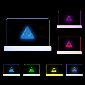 Royal Arch Chapter LED Sign - 3D Glowing light - Bricks Masons