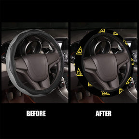 Royal Arch Chapter Steering Wheel Cover - White & Gold - Bricks Masons