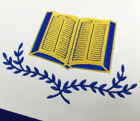 Masonic Blue Lodge Officers Machine Embroidery Aprons - Bricks Masons