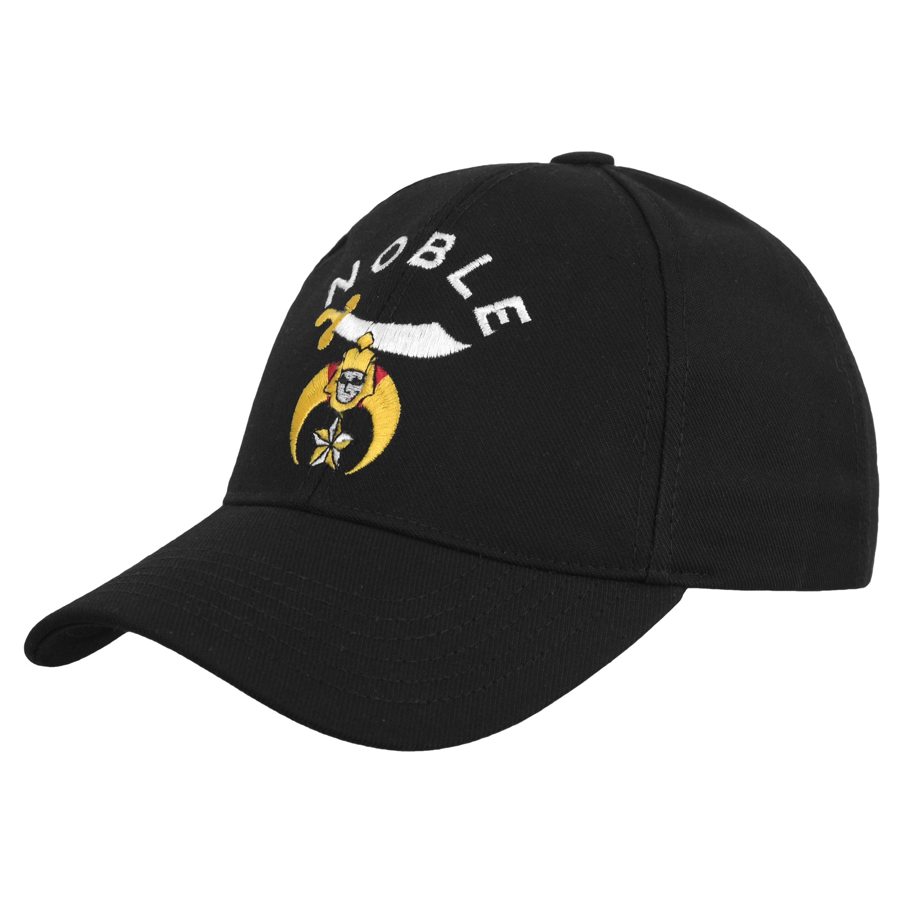Shriners Baseball Cap - Black Elastic Stretch Band - Bricks Masons