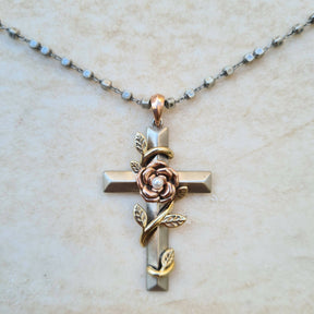 18th Degree Rose Cross Masonic Necklace - 9K Gold - Bricks Masons